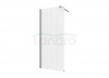 INVENA Kabina walk-in szkło ryflowane profil czarny 100 x 200 AK-32-105-S 